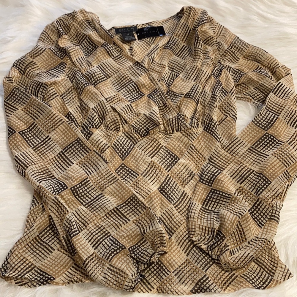 NWT The Limited Silk Long Sleeve Blouse
